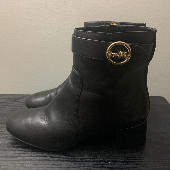 Coach Ankle Block Heel  Boots - Picture 4 of 9